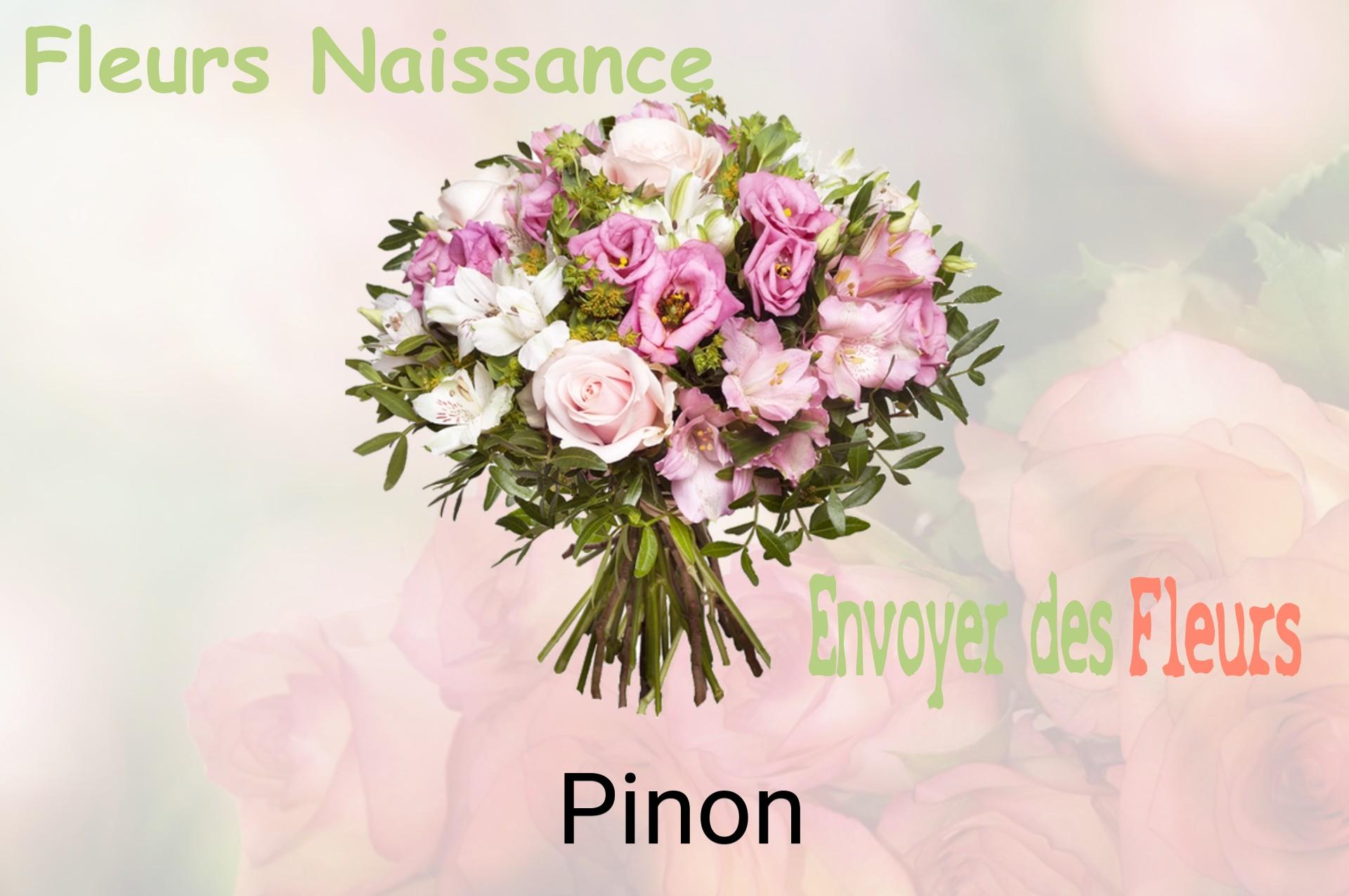 Bouquet de fleurs de naissance livré à Pinon